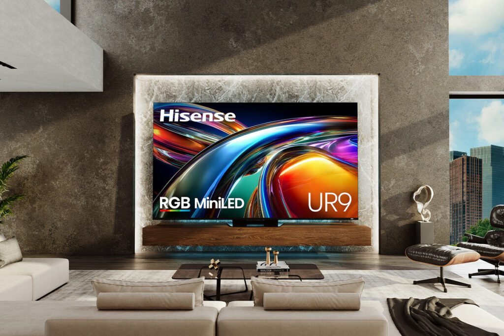 Matriz de subpíxeles RGBY y cian en los nuevos televisores con Mini LED y Micro LED de 2026 de Hisense.