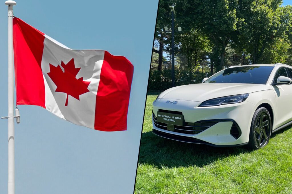 Mapa comercial detallando la entrada de los vehículos eléctricos chinos en Canadá tras la reducción arancelaria.