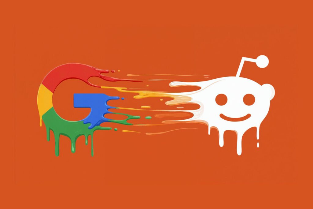 Interfaz de Google AI Overviews mostrando fragmentos y respuestas de Reddit en Google.