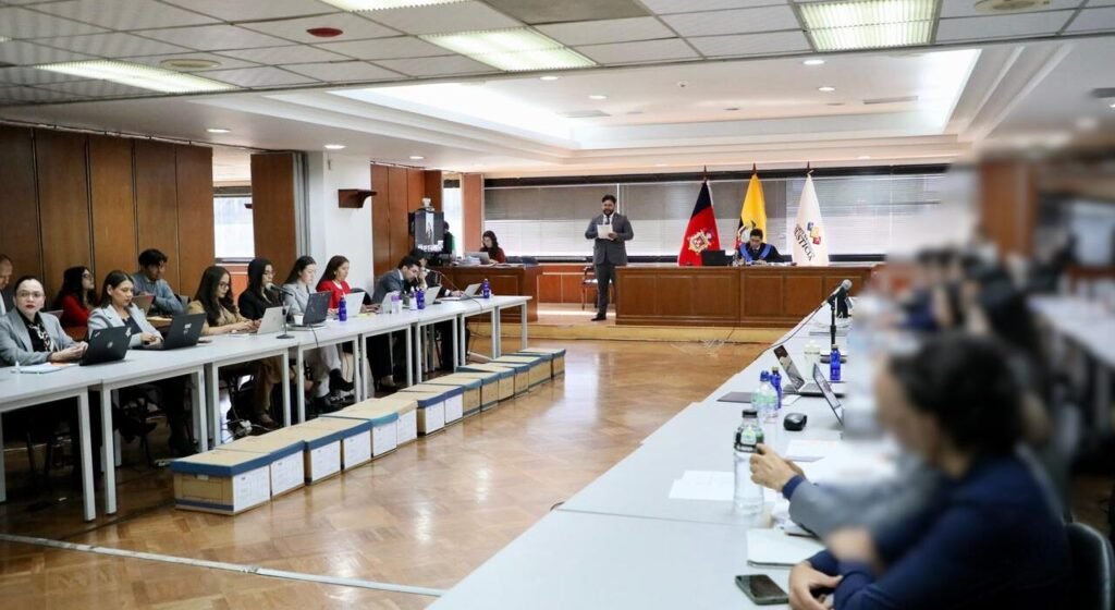 Audiencia de formulación de cargos en la Corte Nacional de Justicia contra los procesados en el caso Apagón en Ecuador.