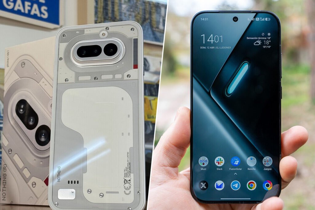 Varios teléfonos inteligentes modernos expuestos de forma paralela en una mesa, ilustrando los teléfonos móviles que cuestan menos de 500 euros.