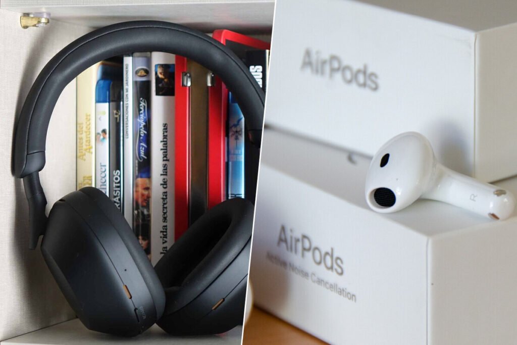 Auriculares inalámbricos premium de diadema colocados junto a un teléfono móvil, ilustrando las mejores ofertas en auriculares Bluetooth.