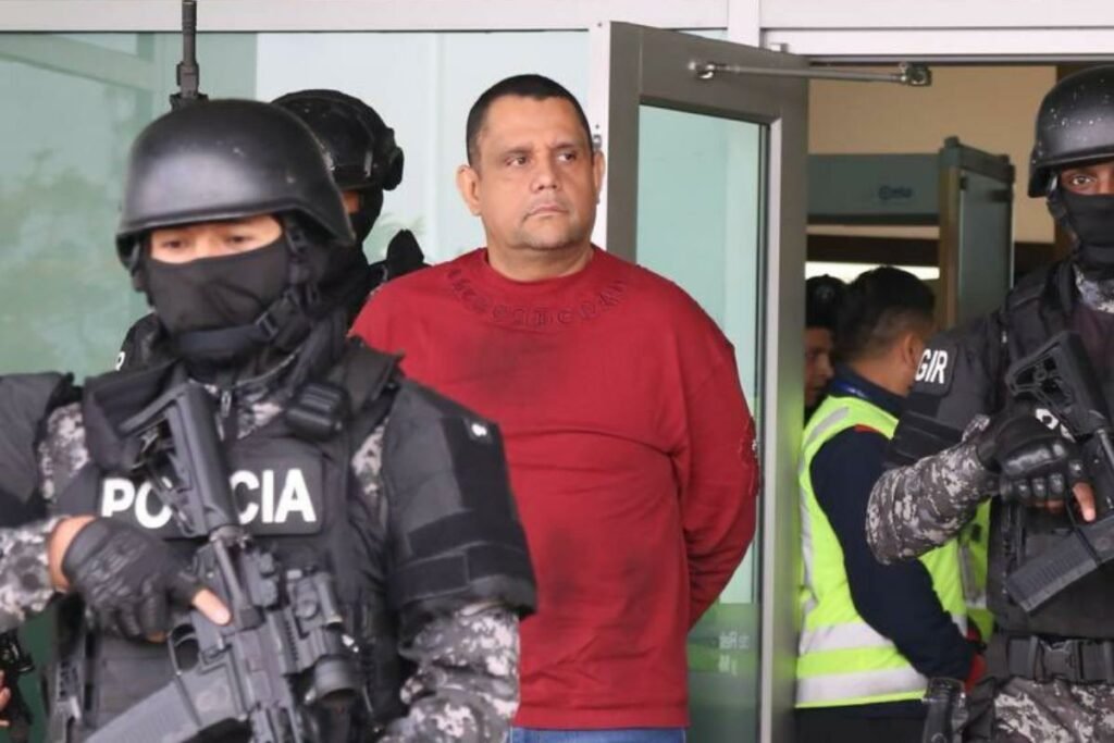 Vicko Villacís durante la audiencia de formulación de cargos por presunto lavado de activos en Quito