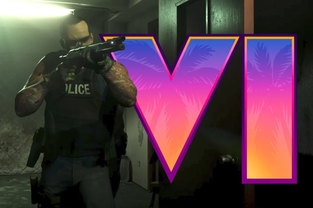 Interfaz y mecánicas del sistema de búsqueda de GTA VI con iconos de alerta policial.
