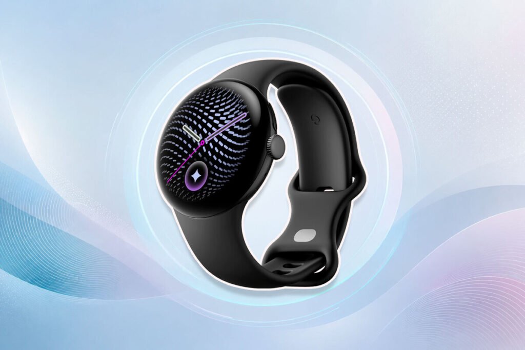 Diseño redondeado con pantalla Actua 360 del nuevo reloj Google Pixel Watch Pixel Watch 5.