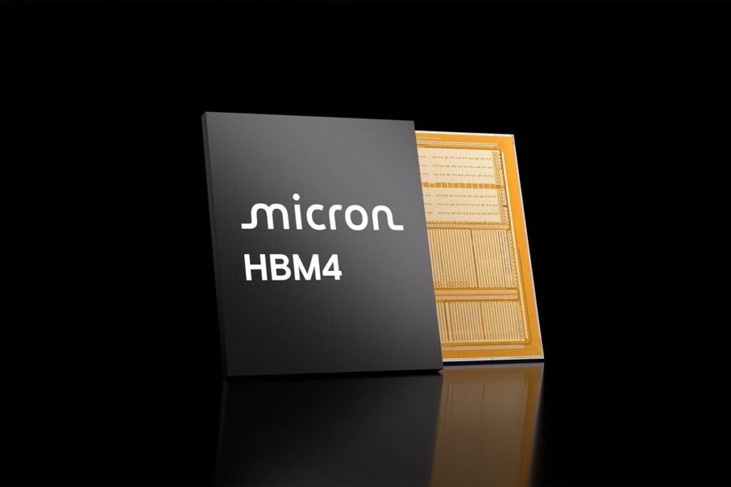 Oblea de semiconductores de alta tecnología utilizada para producir memoria HBM para IA en una sala limpia.