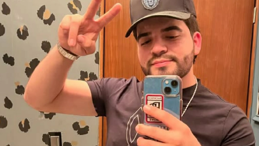 Fotograma de la transmisión previa al asesinato de César Gastelum en Sinaloa en Culiacán.