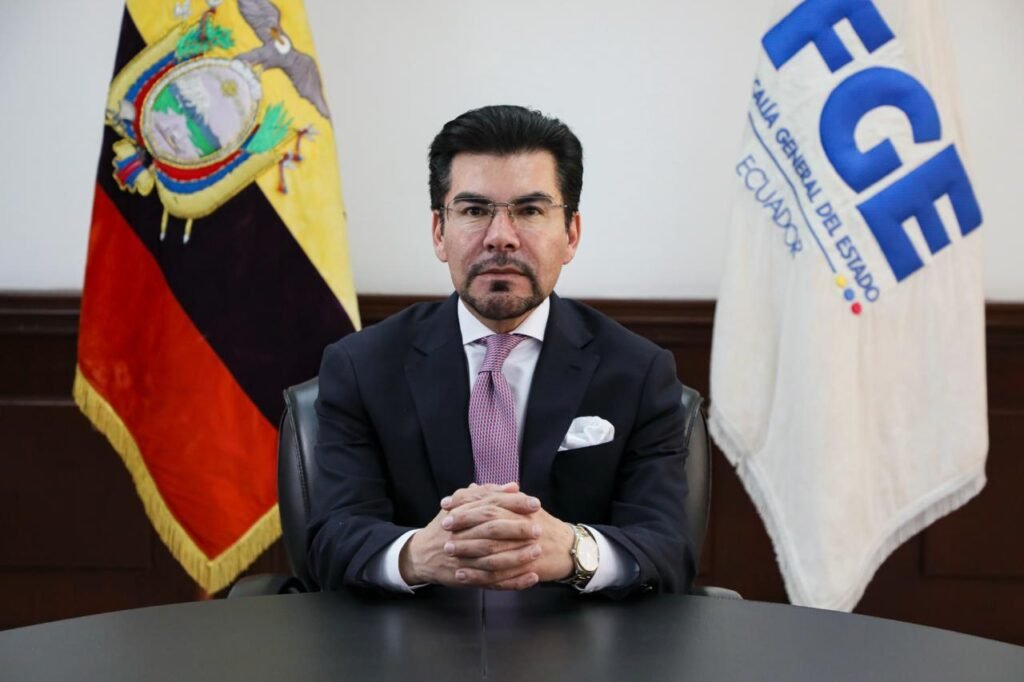 Leonardo Alarcón, fiscal general del Estado encargado de Ecuador, durante una actividad oficial en Quito.