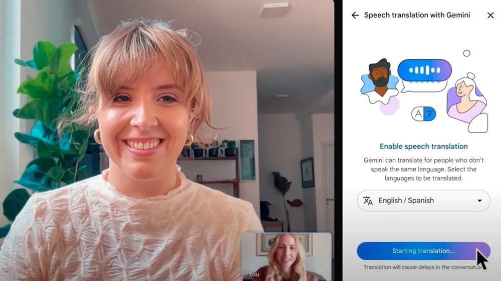 traducción de voz en tiempo real en Google Meet