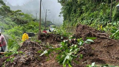 Viviendas destruidas tras aluvión en El Tambo, cantón Quijos, provincia de Napo