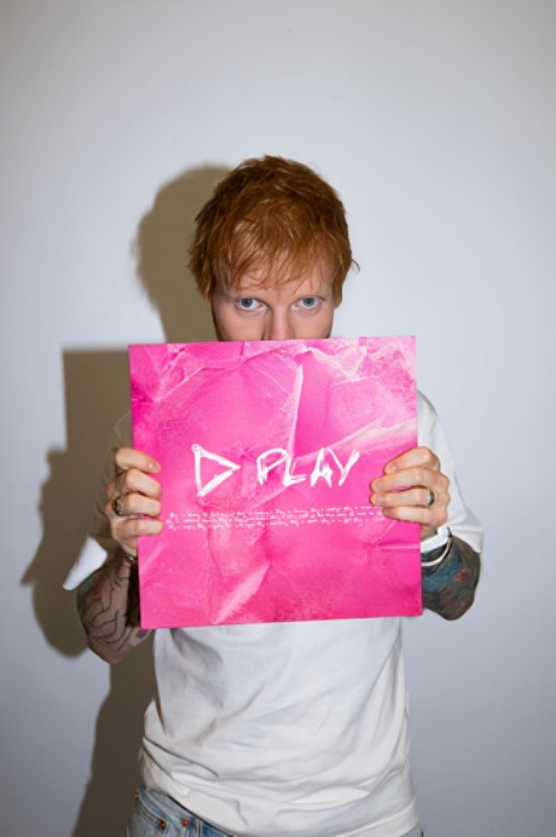 Ed Sheeran nuevo álbum Play portada oficial con guitarra acústica fondo estudio grabación