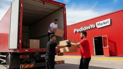 Colaboradores de PedidosYa entregan alimentos en alianza con el Banco de Alimentos de Quito para reducir la inseguridad alimentaria en Ecuador.