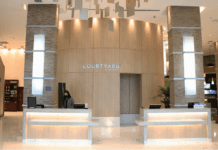 Courtyard by Marriott Quito Airport abre vacantes: ¿cómo postular y hasta cuándo? Representación arquitectónica del nuevo Courtyard by Marriott Quito Airport, ubicado frente al aeropuerto Mariscal Sucre.