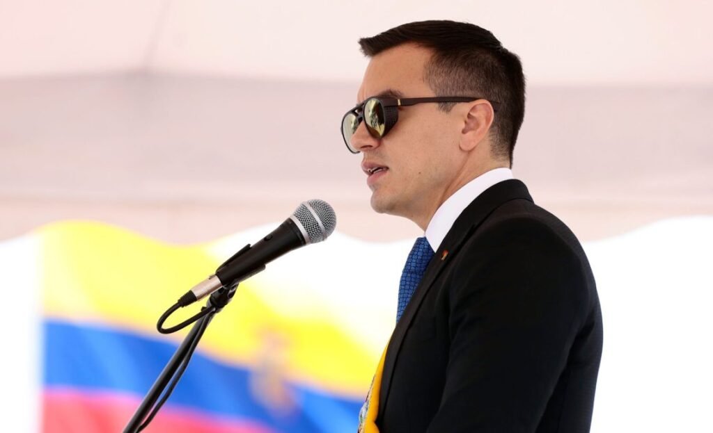 Toque de queda en cuatro provincias anunciado por Daniel Noboa durante acto de la Policía Nacional