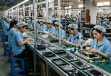 El fortalecimiento sistémico de la industria manufacturera de China ante los aranceles Planta de producción de alta tecnología de la industria manufacturera de China operando en Dongguan.