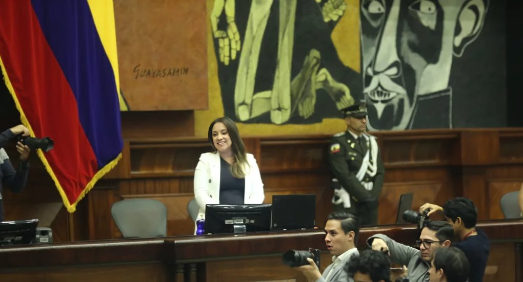 Mishel Mancheno asume la presidencia de la Asamblea Nacional de Ecuador el 8 de junio de 2026
