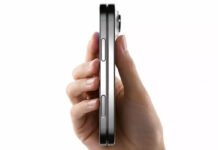 El mercado de la telefonía premium y la deconstrucción estructural de los dispositivos flexibles de Apple Primer plano de la pantalla OLED flexible de un teléfono inteligente mostrando un gráfico de contracción de mercado, ilustrando cómo las ventas de móviles se están hundiendo.