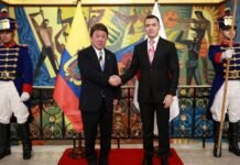 Canciller de Japón se reunió con Daniel Noboa para fortalecer la cooperación entre ambos países canciller de Japón