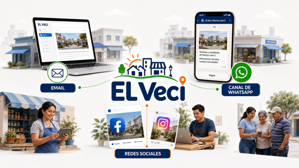 Conozca El Veci, el nuevo punto de conexión digital en Mucho Lote 2 que une a vecinos, emprendedores y comercios a través de un canal activo de WhatsApp.