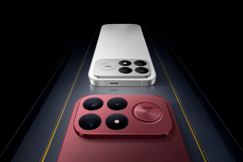 Frontal y módulo fotográfico del nuevo teléfono inteligente POCO F9 Pro de Xiaomi.