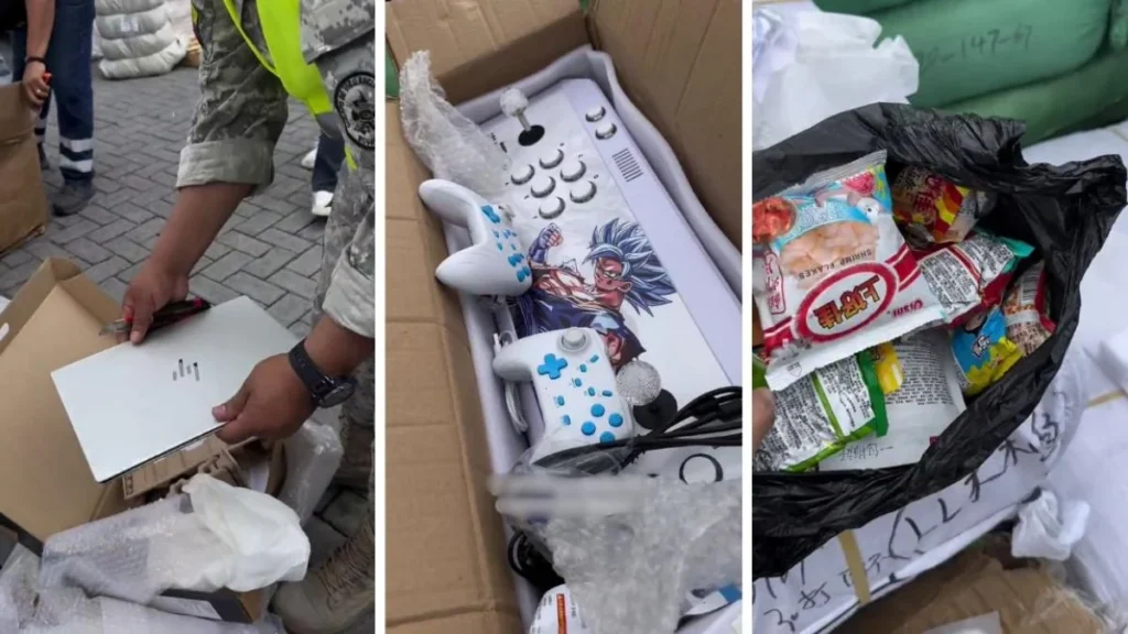 Contrabando técnico de tecnología y ropa decomisado en puerto de Guayaquil