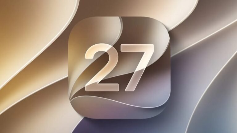 Pantalla de inicio con la actualización del sistema operativo iOS 27