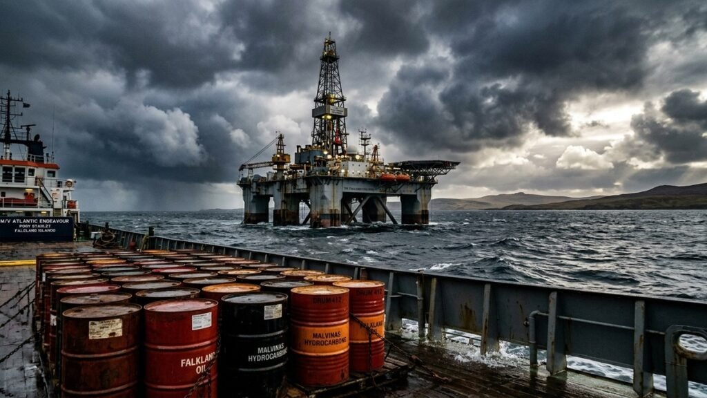 Barriles de petróleo en litigio por la cuenca norte de Malvinas
