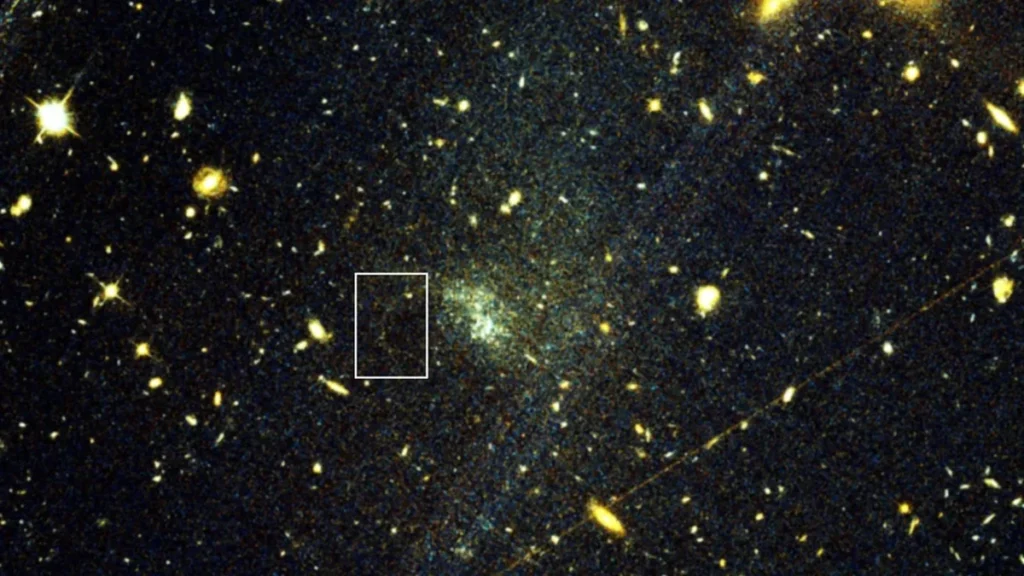 Fotografia astronomica de la corriente estelar gigante de Coma