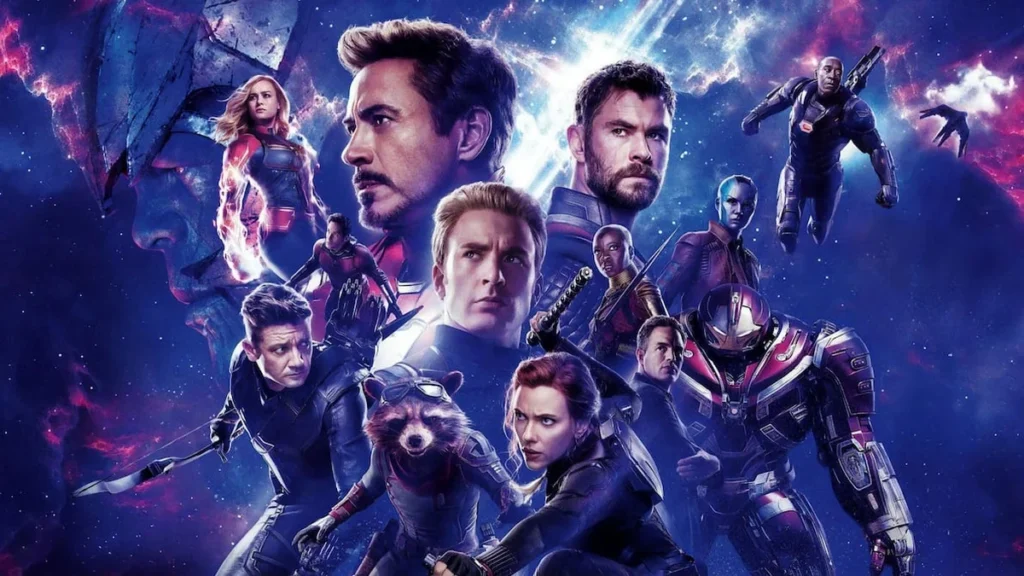 Escena de los superhéroes de Marvel en Avengers: Endgame