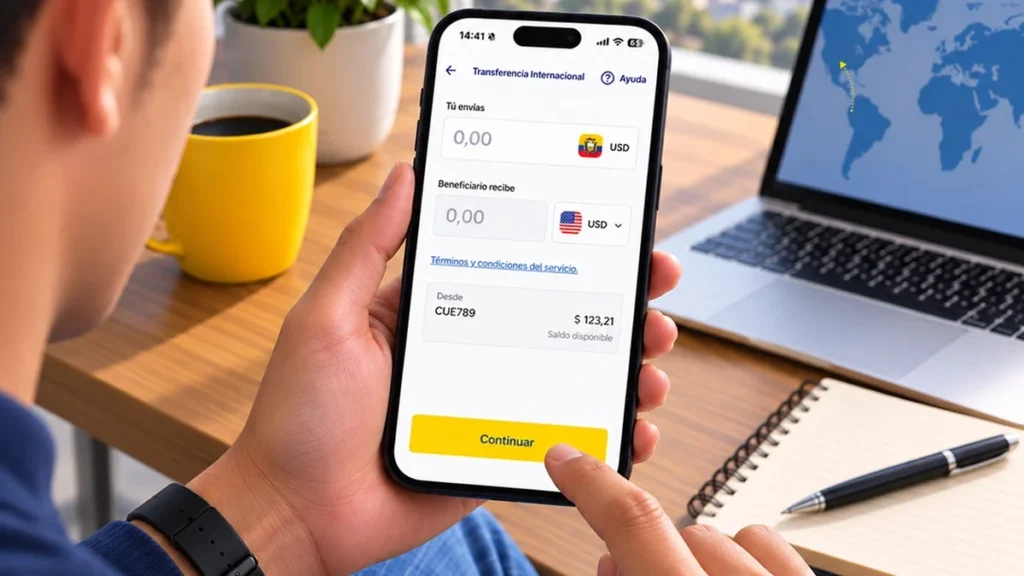 Servicio de transferencias al exterior de Banco Pichincha y Visa