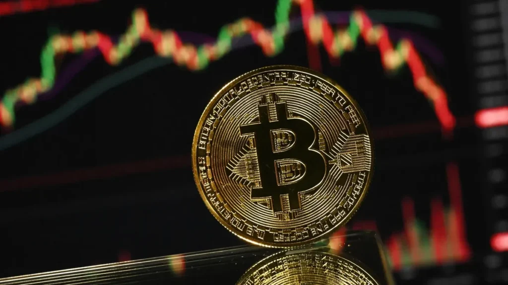 Gráfico de caída de Bitcoin y Ethereum