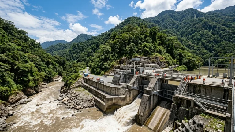 Central hidroeléctrica Coca Codo Sinclair en la Amazonía de Ecuador