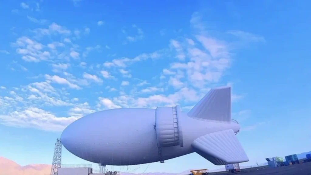Plataforma eólica flotante y aerotransportada elevándose en el cielo durante pruebas en China