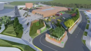 Obras de infraestructura de la nueva Terminal Terrestre Sur en Cuenca