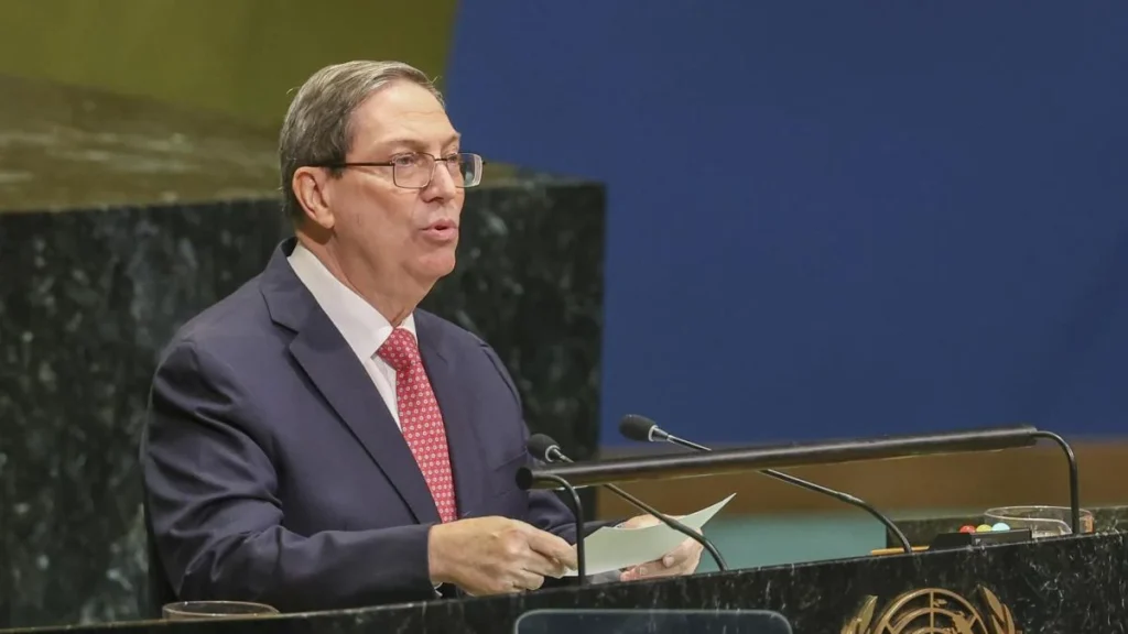 Canciller de Cuba Bruno Rodríguez en la Asamblea General de la ONU