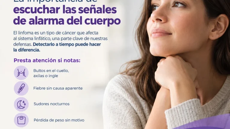 Médico revisando ganglios linfáticos en una consulta médica