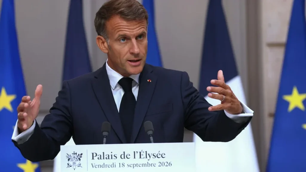 Emmanuel Macron en reunión en el Palacio del Elíseo sobre seguridad nacional