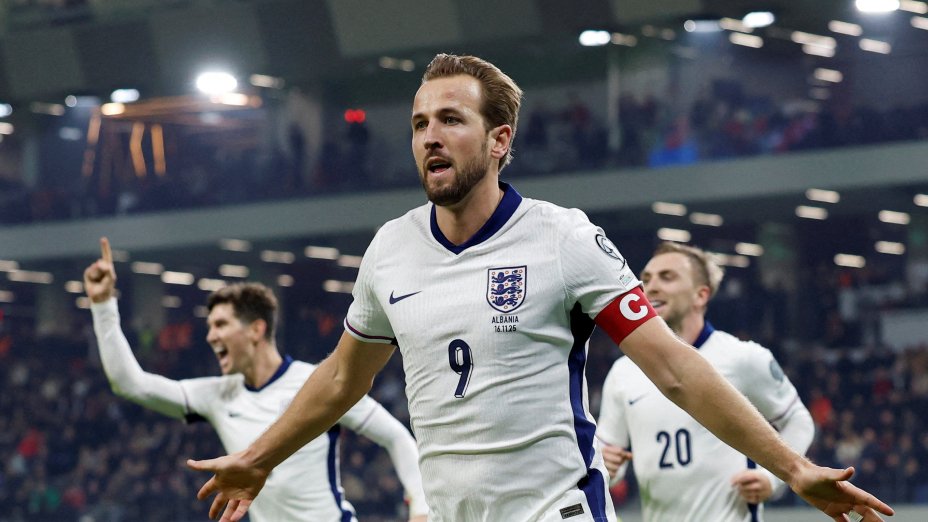 Harry Kane en entrenamiento con la selección de Inglaterra