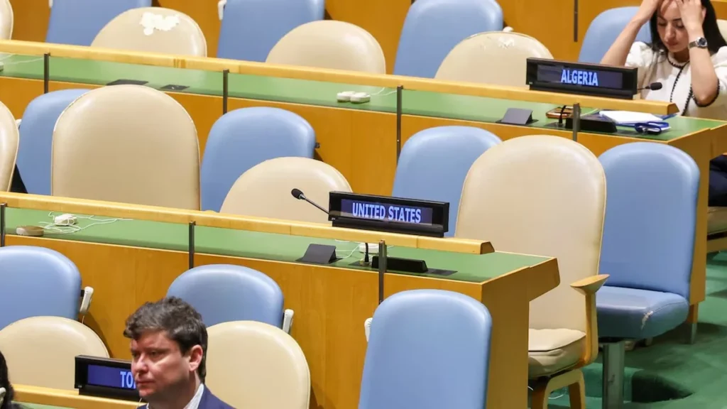 Pezeshkian durante su discurso ante las Naciones Unidas
