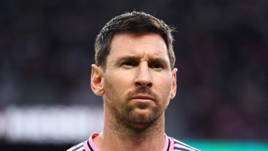 El astro argentino Lionel Messi durante un compromiso oficial del fútbol profesional