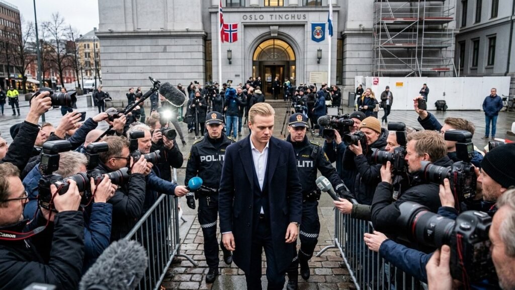 Marius Borg Høiby durante audiencias judiciales en Noruega