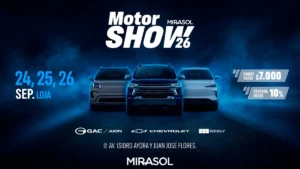 Exhibicion de vehiculos en el MotorShow Mirasol en Loja
