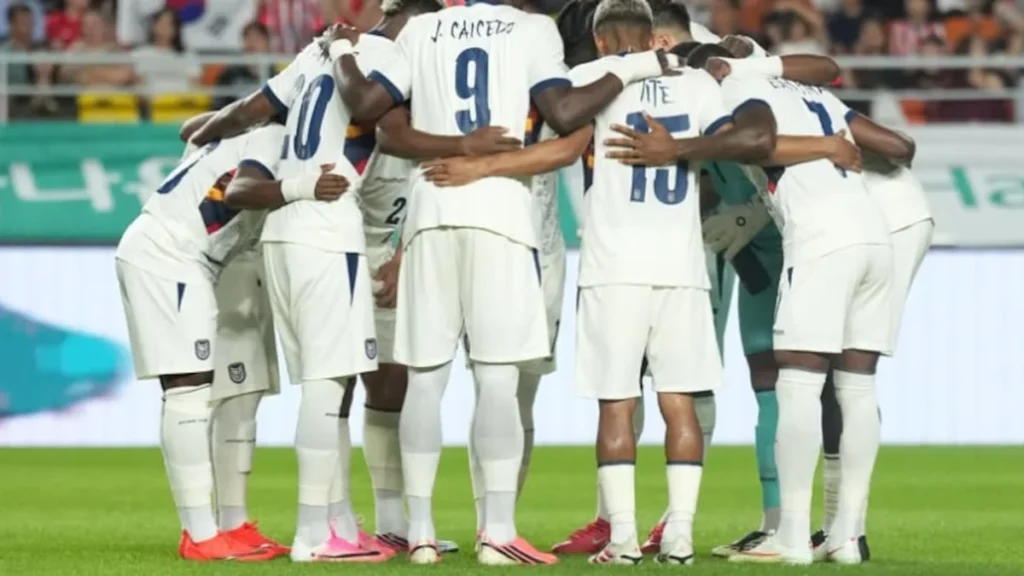 Acciones del partido amistoso internacional entre Ecuador y Corea del Sur