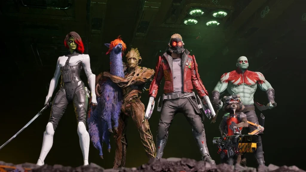 Arte promocional del videojuego Marvel’s Guardians of the Galaxy para la consola Nintendo Switch 2