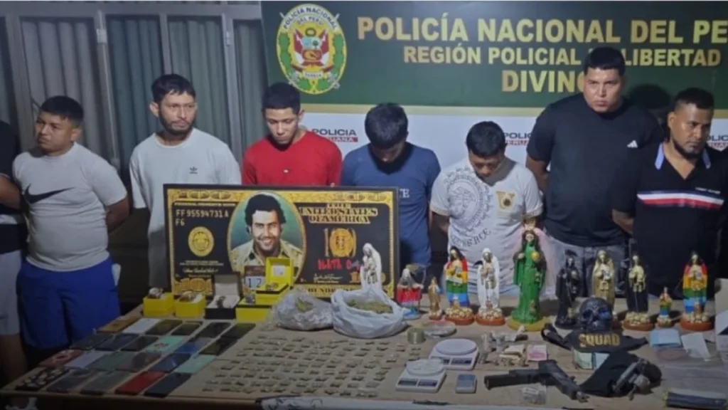Evidencias incautadas a integrantes de Los Tiguerones en Trujillo Perú
