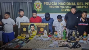 Evidencias incautadas a integrantes de Los Tiguerones en Trujillo Perú