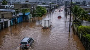 Gráfica de riesgos climáticos y cobertura multirriesgo en empresas de Ecuador