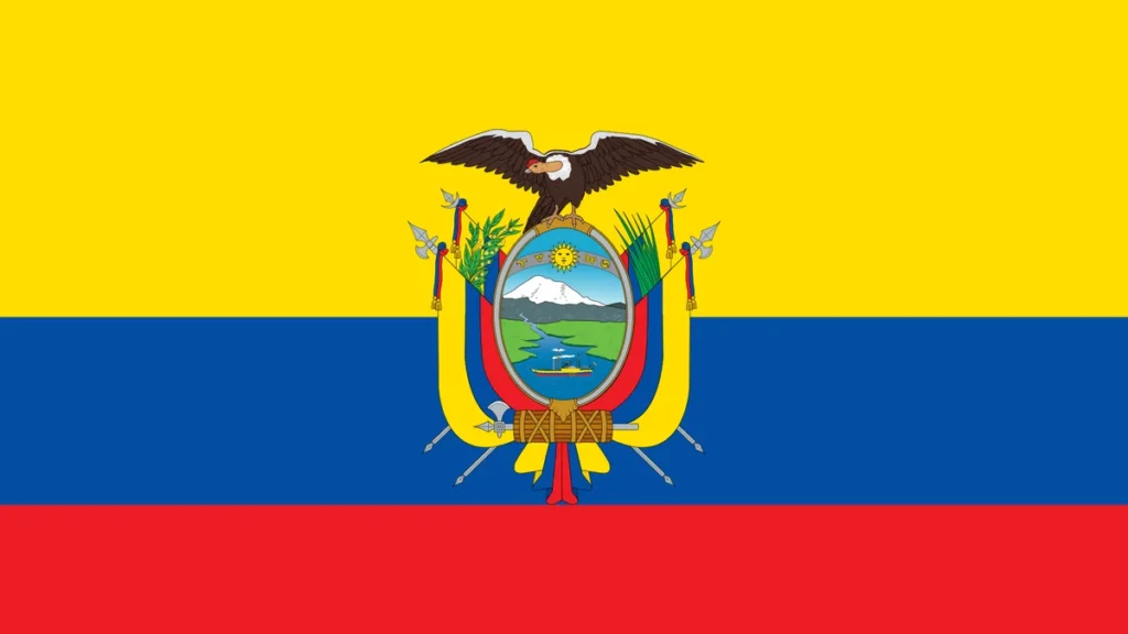 Bandera de Ecuador, país que representa Shyare Andrade en el Miss Grand International 2026