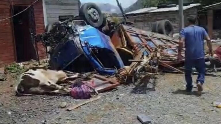 Organismos de socorro atendiendo el siniestro vial en la carretera Cuenca - Molleturo