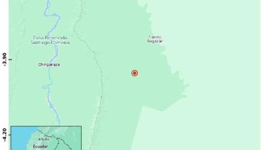 Registro sísmico del temblor en la Amazonía